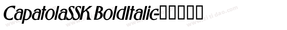 CapatolaSSK BoldItalic字体转换